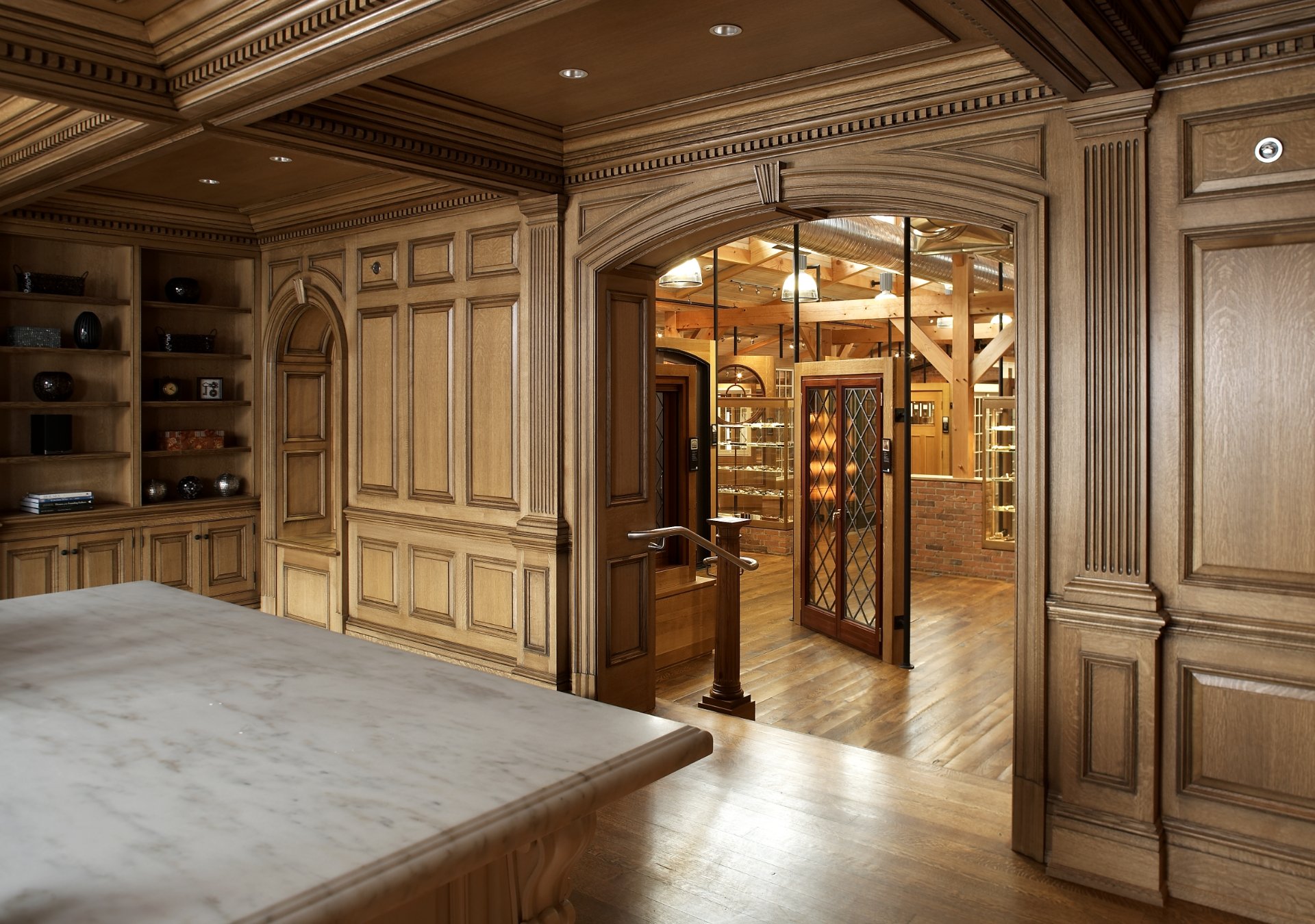 Greenwich showroom interior woodwork and moulding samples